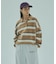 STRIPED COLLAR KNIT