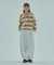 STRIPED COLLAR KNIT