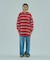 STRIPED COLLAR KNIT