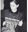 TUCK SLEEVE GRAPHIC LOGO SWEAT