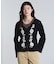 FLOWER EMBROIDERY KNIT CARDIGAN