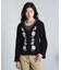 FLOWER EMBROIDERY KNIT CARDIGAN