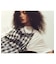 FLOWER PRINT CHECK CAMI DRESS