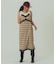 FLOWER PRINT CHECK CAMI DRESS