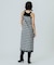 FLOWER PRINT CHECK CAMI DRESS