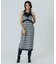 FLOWER PRINT CHECK CAMI DRESS