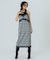 FLOWER PRINT CHECK CAMI DRESS