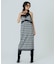 FLOWER PRINT CHECK CAMI DRESS