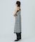 FLOWER PRINT CHECK CAMI DRESS