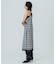 FLOWER PRINT CHECK CAMI DRESS