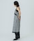 FLOWER PRINT CHECK CAMI DRESS