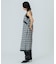 FLOWER PRINT CHECK CAMI DRESS