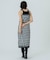 FLOWER PRINT CHECK CAMI DRESS