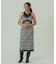 FLOWER PRINT CHECK CAMI DRESS