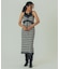 FLOWER PRINT CHECK CAMI DRESS