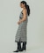FLOWER PRINT CHECK CAMI DRESS