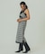 FLOWER PRINT CHECK CAMI DRESS