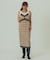 FLOWER PRINT CHECK CAMI DRESS
