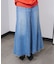 PANEL DENIM LONG SKIRT