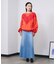 PANEL DENIM LONG SKIRT