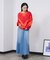 PANEL DENIM LONG SKIRT