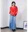 PANEL DENIM LONG SKIRT
