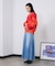 PANEL DENIM LONG SKIRT