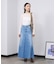 PANEL DENIM LONG SKIRT