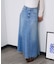 PANEL DENIM LONG SKIRT