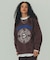 EMBROIDERY PRINT FRINGE SWEAT