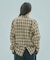 FLOWER PRINT CHECK SHIRT