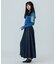 JACQUARD TUCK LONG SKIRT