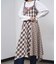 MIXED CHECK DRESS