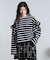 FRILL STRIPE L/S TOP