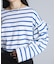 FRILL STRIPE L/S TOP
