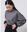 LAME RUFFLE SLEEVE SWEAT