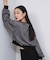 LAME RUFFLE SLEEVE SWEAT