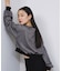 LAME RUFFLE SLEEVE SWEAT