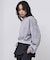LAME RUFFLE SLEEVE SWEAT