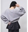 LAME RUFFLE SLEEVE SWEAT