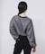 LAME RUFFLE SLEEVE SWEAT