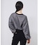 LAME RUFFLE SLEEVE SWEAT