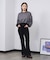 LAME RUFFLE SLEEVE SWEAT