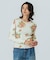 FLOWER PRINT WAFFLE TOP