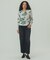 FLOWER PRINT WAFFLE TOP