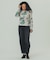 FLOWER PRINT WAFFLE TOP