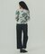 FLOWER PRINT WAFFLE TOP