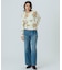 FLOWER PRINT WAFFLE TOP