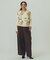 FLOWER PRINT WAFFLE TOP