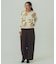 FLOWER PRINT WAFFLE TOP